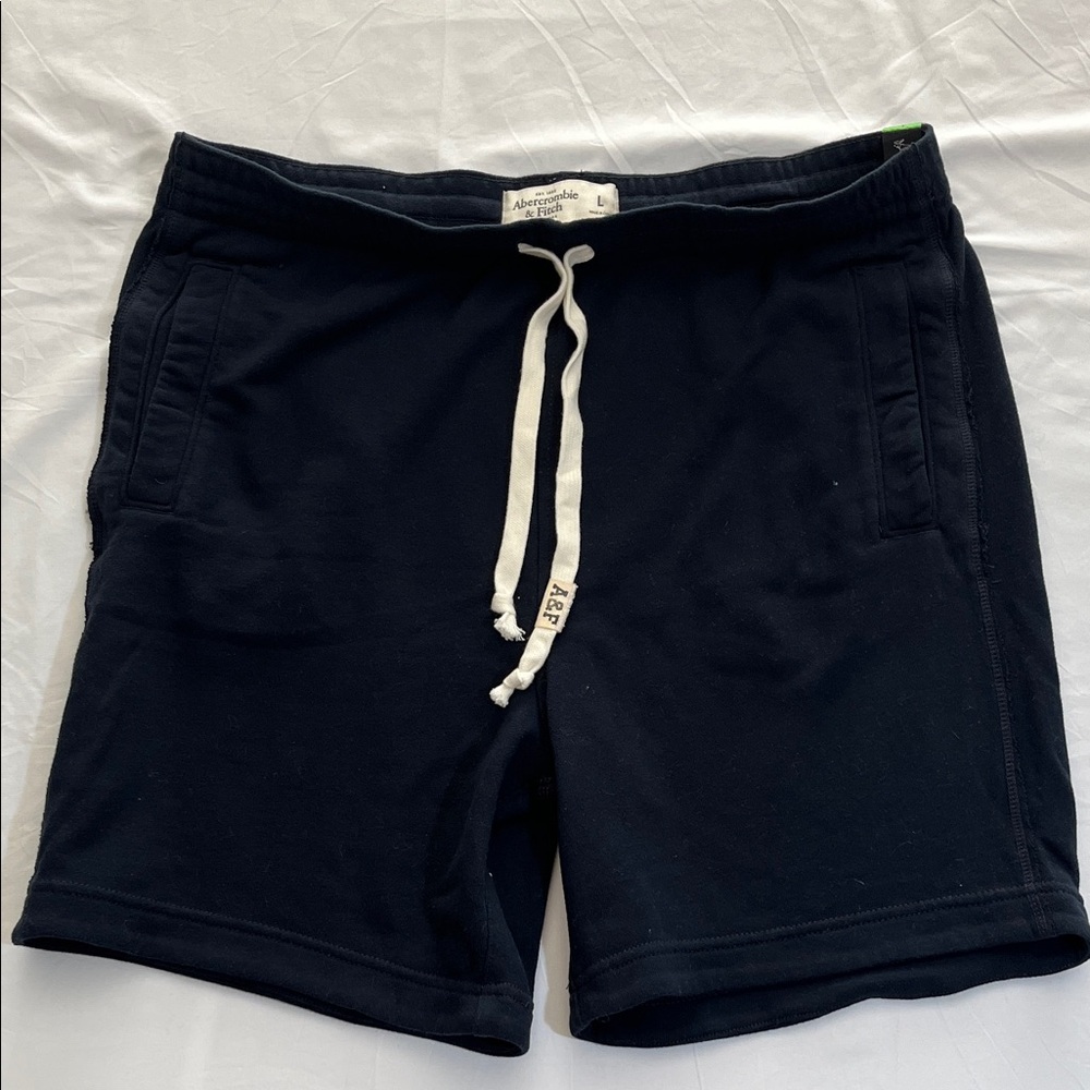 Abercrombie & Fitch Men's Deep Navy Athletic Shorts